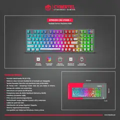 CYBERTEL - Teclado Mecánico RGBLED Striker - CBX K1005+