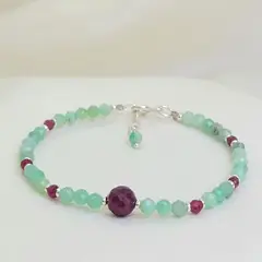 INTUERI - Pulsera Esmeralda y Rubí