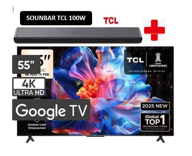 TELEVISOR 4K ULTRA HD 55P6K +SOUNDBAR 100W