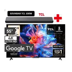 TCL - TELEVISOR 4K ULTRA HD 55P6K +SOUNDBAR 100W