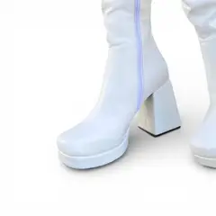 GENERICO - Bota Mujer Kim Alto 1299 - 85 Taco 7 Color Blanco