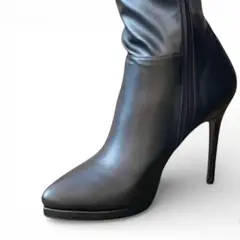 GENERICO - Botas Leona 1299 - 95 Taco Aguja 9 Plataforma Color Negro