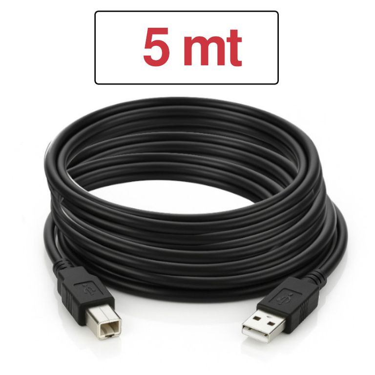 Cable Usb Para Impresora Epson Hp Canon Xerox Brother 500cm 5 mt