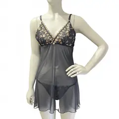 GENERICO - Lenceria Babydoll Encaje Dorado