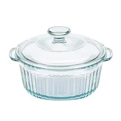 ICHIMATSU - Cacerola Redonda Transp 2.4LT c Tapa Horno microondas