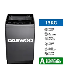 DAEWOO - Lavadora Gris Oscuro 13kg DPAI 1324 Gris Oscuro