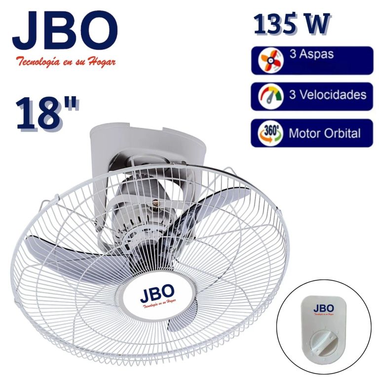 Ventilador de Techo Industrial JBO 185T Orbital 18" 03 Velocidades 3 aspas