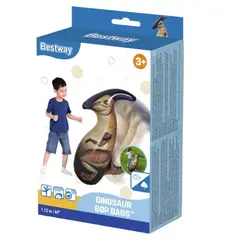 GENERICO - SACO DE BOXEO INFLABLE DE DINOSAURIO T-Rex MORADO CON MARRON