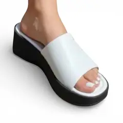 GENERICO - Sandalia Mujer Amelia 1299-50 Taco 5 Color Blanco