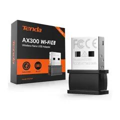 TENDA - Antena Adaptador WiFi USB, AX300, WiFi 6, Para PC Laptop, Instalación automática, W311MI