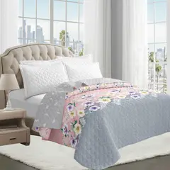 GOLDSUN - CUBRE CAMA 1 PIEZA TELA CON TELA DE VERANO 2 PLAZAS