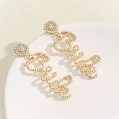 GENERICO - Aretes bride para la novia despedida de soltera dorado