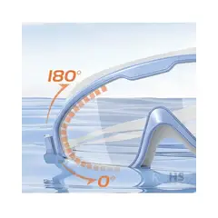 ROHS - Lentes de Natación con Protección UV y Tapones de Oído Color Celeste