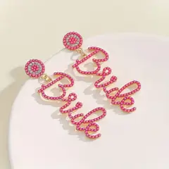 GENERICO - Aretes bride para la novia despedida de soltera fucsia