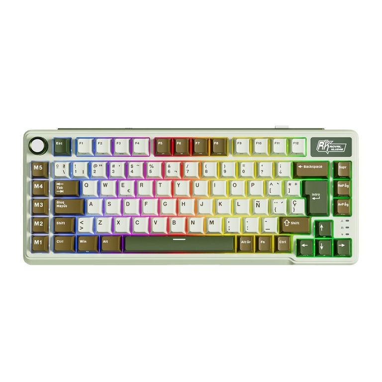- Teclado L75 Wireless 75% Palm Green Switch Cream