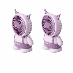 GENERICO - Ventilador Portatil Recargable y Potente Color Morado