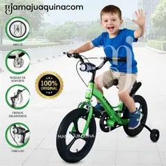 BABY - Bicicleta 2 en 1 a Pedal Aro 12 «TIPHON» Función de Equilibrio Green