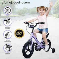 BABY - Bicicleta 2 en 1 a Pedal Aro 12 «TIPHON» Función de Equilibrio Purple