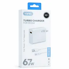 YI FEI - Cargador Con Cable Carga Rapida 67W Diseñado Para Redmi Xiaomi Poco