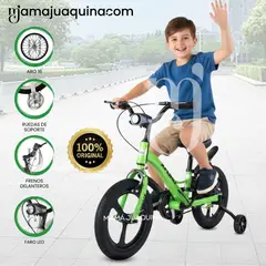 BABY - Bicicleta a Pedal 2 en 1 Aro 16 «TIPHON» Función de Equilibrio Green