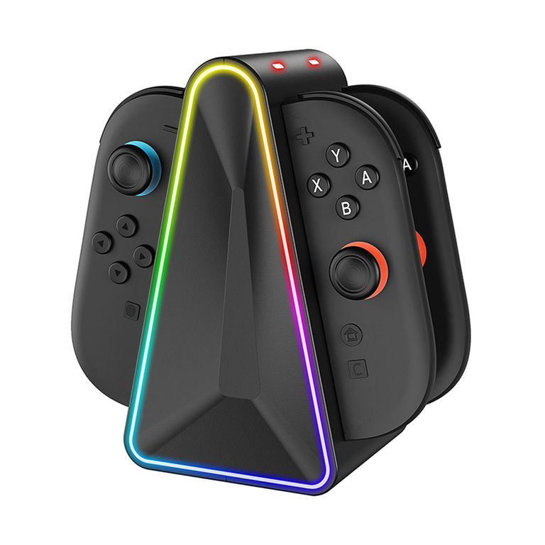 Cargador Joy-Con Para Nintendo Switch 2 Base De Carga 4 En 1 Negro