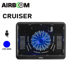 AIRBOOM - Cooler para Laptop 1 Ventilador Enfriador Cruiser Hasta 15.6 Pulgadas