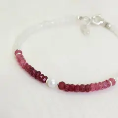 INTUERI - Pulsera Emilia Rubi y Piedra luna