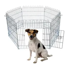 GENERICO - CERCO DE ENTRENAMIENTO REJA MASCOTAS 60x60cm x 6 PIEZAS