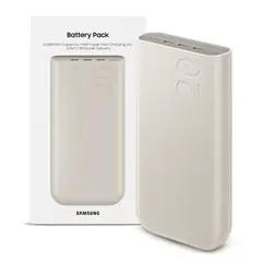 SAMSUNG - Power Bank 20000 Mah 45w Tipo C Super Carga Rápida Beige