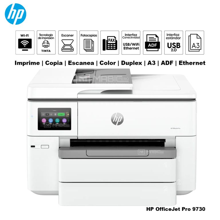 Impresora Multifuncional OfficeJet Pro 9730 A3 Duplex WIFI ADF