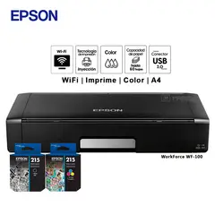 EPSON - Impresora Portátil WorkForce WF-100 WIFI USB