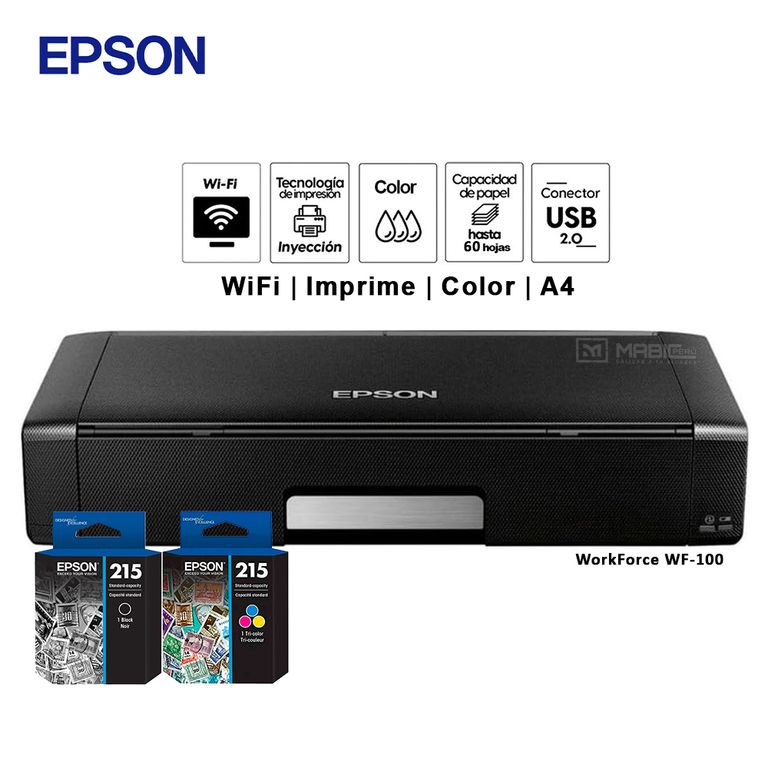 Impresora Portátil WorkForce WF-100 WIFI USB