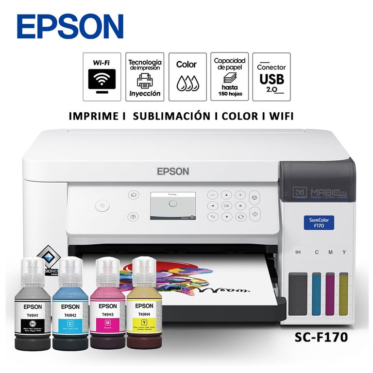 Impresora de Sublimacion SureColor SC-F170 WIFI USB