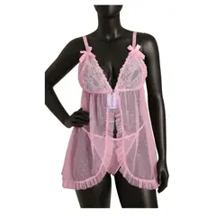GENERICO - BABYDOLL LENCERIA DE ENCAJE PARA DAMAS PIJAMA SEXY TALLA XL