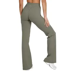 ALPHA FIT - Leggings Flare Mujer - Leggins flare palazo - Malla deportiva mujer