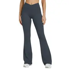 ALPHA FIT - Leggings Flare Mujer - Leggins flare palazo - Malla deportiva mujer