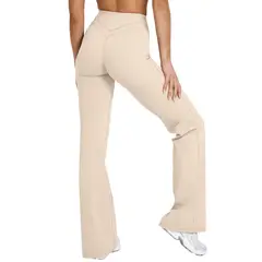 ALPHA FIT - Leggings Flare Mujer - Leggins flare palazo - Malla deportiva mujer