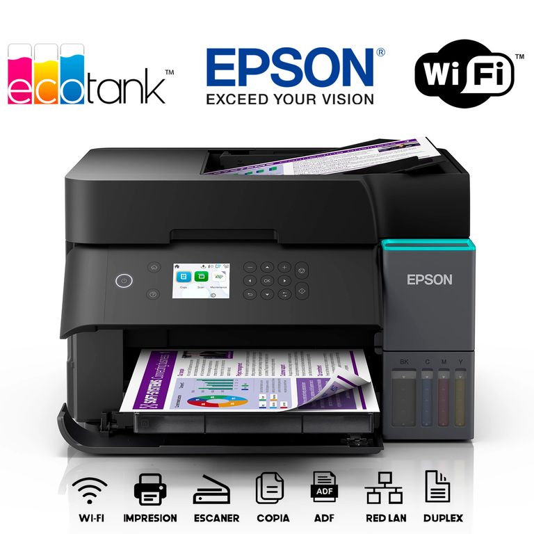 Impresora Multifuncional Ecotank L6370 Wifi Adf Negro