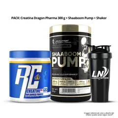 KEVIN LEVRONE - Shaaboom pump - 44 servicios Fruit Punch / Pre-Entreno + Creatina Ronnie Coleman 300 g + Shaker
