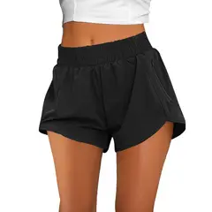 TIOZONEY - Pantalones cortos para mujer - Negro