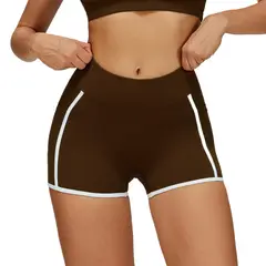 TIOZONEY - Pantalones cortos para mujer - Marrón