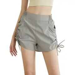 TIOZONEY - Pantalones cortos para mujer - Gris