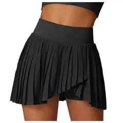 TIOZONEY - Faldas atléticas para tenis y golf - Negro