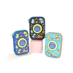 GENERICO - Cartuchera Infantil con Calculadora Diseño Dinosaurio 3D PREMIUM