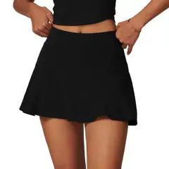 TIOZONEY - Faldas atléticas para tenis y golf - Negro