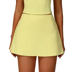 TIOZONEY - Faldas atléticas para tenis y golf - Amarillo