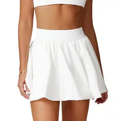 TIOZONEY - Faldas atléticas para tenis y golf - Blanco