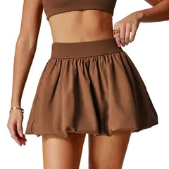 TIOZONEY - Faldas atléticas para tenis y golf - Marrón