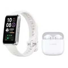 HUAWEI - Band 10 Reloj inteligente Blanco y Audifonos FreeBuds SE 2 Blanco
