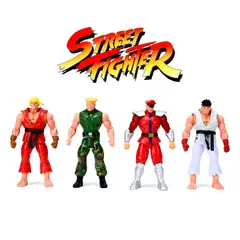 GENERICO - Set de Guerreros Legendarios: Set de 4 Figuras de Acción Street Fighter